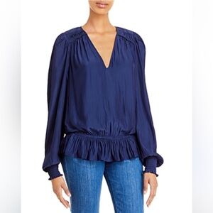 Ramy Brook Melissa V-Neck Ruffled Top - Size XS